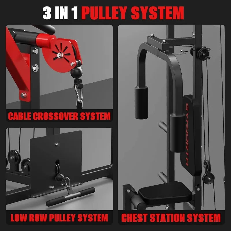Power Rack, LAT Pulldown System, Power Cage, Cable System, Squat Rack, Chest Press Machine