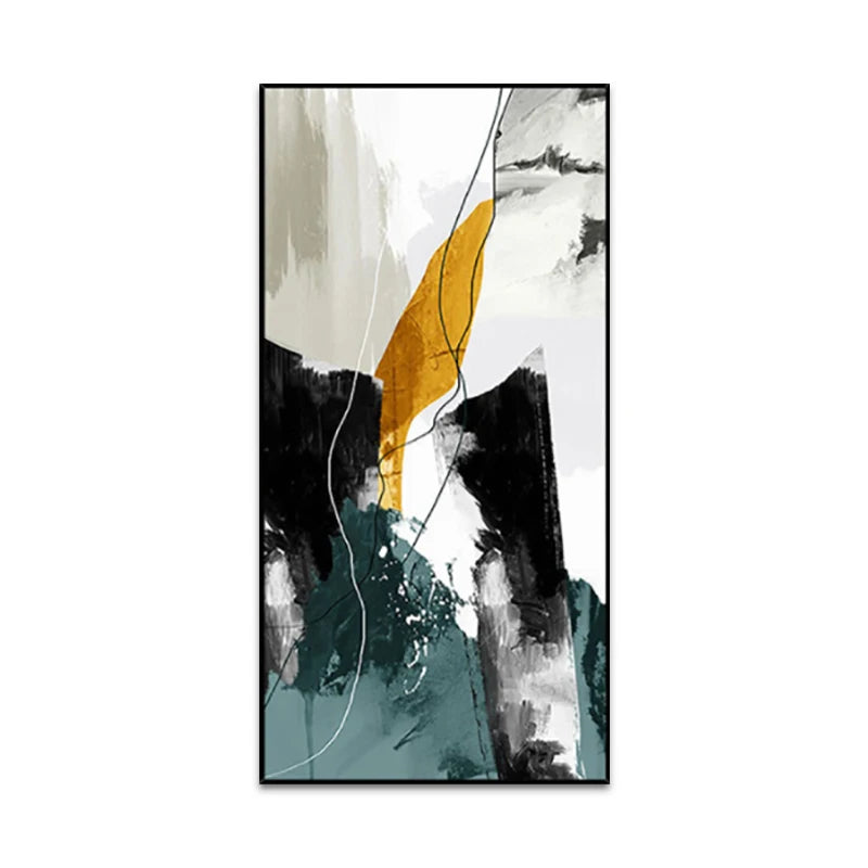 100% Hand Painted Oil Painting On Canvas, Porch Design, Abstract Modern Style, Wall Art