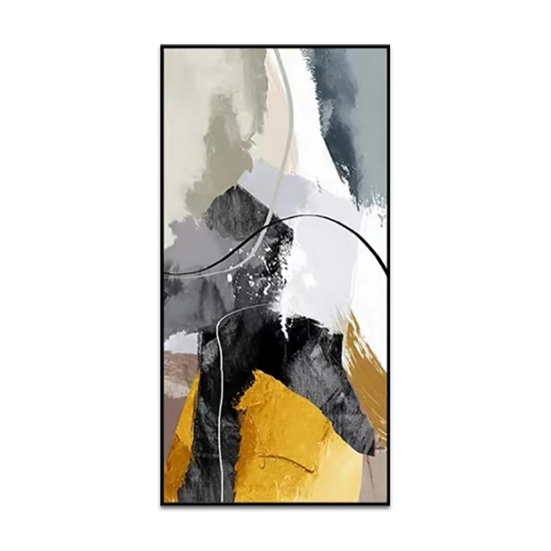 100% Hand Painted Oil Painting On Canvas, Porch Design, Abstract Modern Style, Wall Art