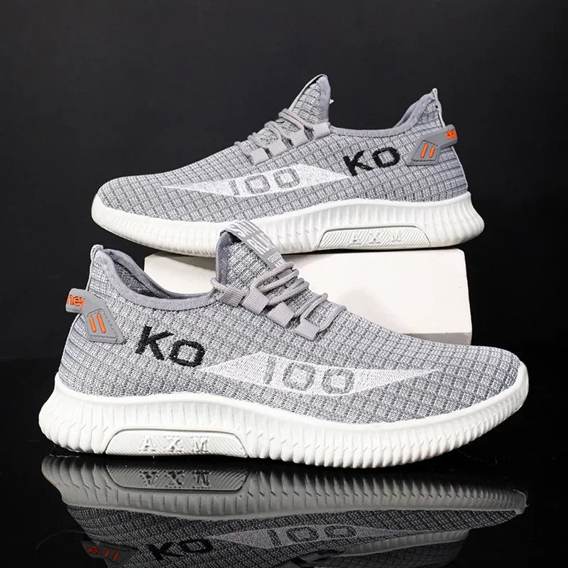 Breathable Mesh Sneakers, Comfortable, Casual Sport Shoes, Lightweight, Plus Size 39-44