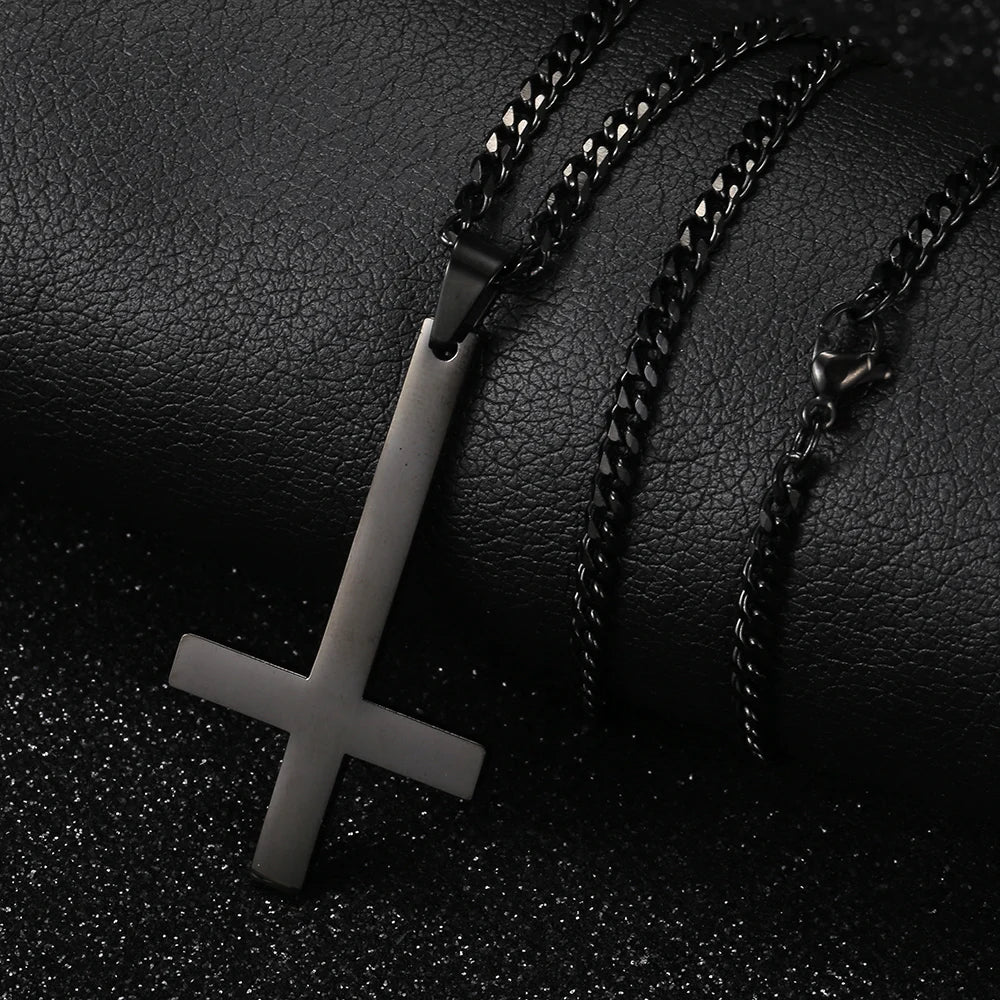Cross Pendant Necklace For Men/Women, Gold/Silver/Black Color