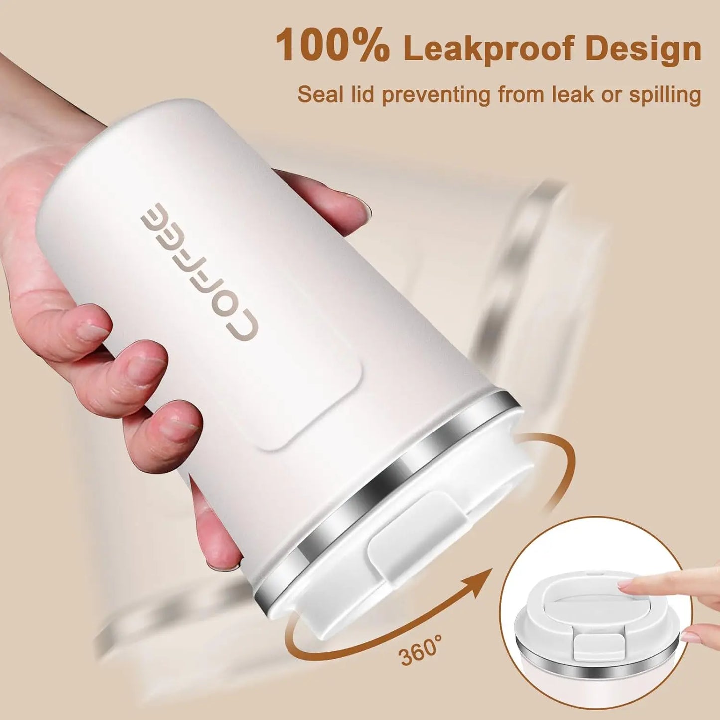 Insulated Coffee Mug Smart Temperature Display, Stainless Steel