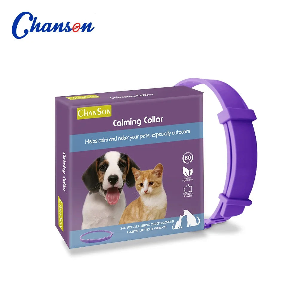 Adjustable Natural Calming Collar For Cats/Dogs, Anxiety Pheromone Reducing