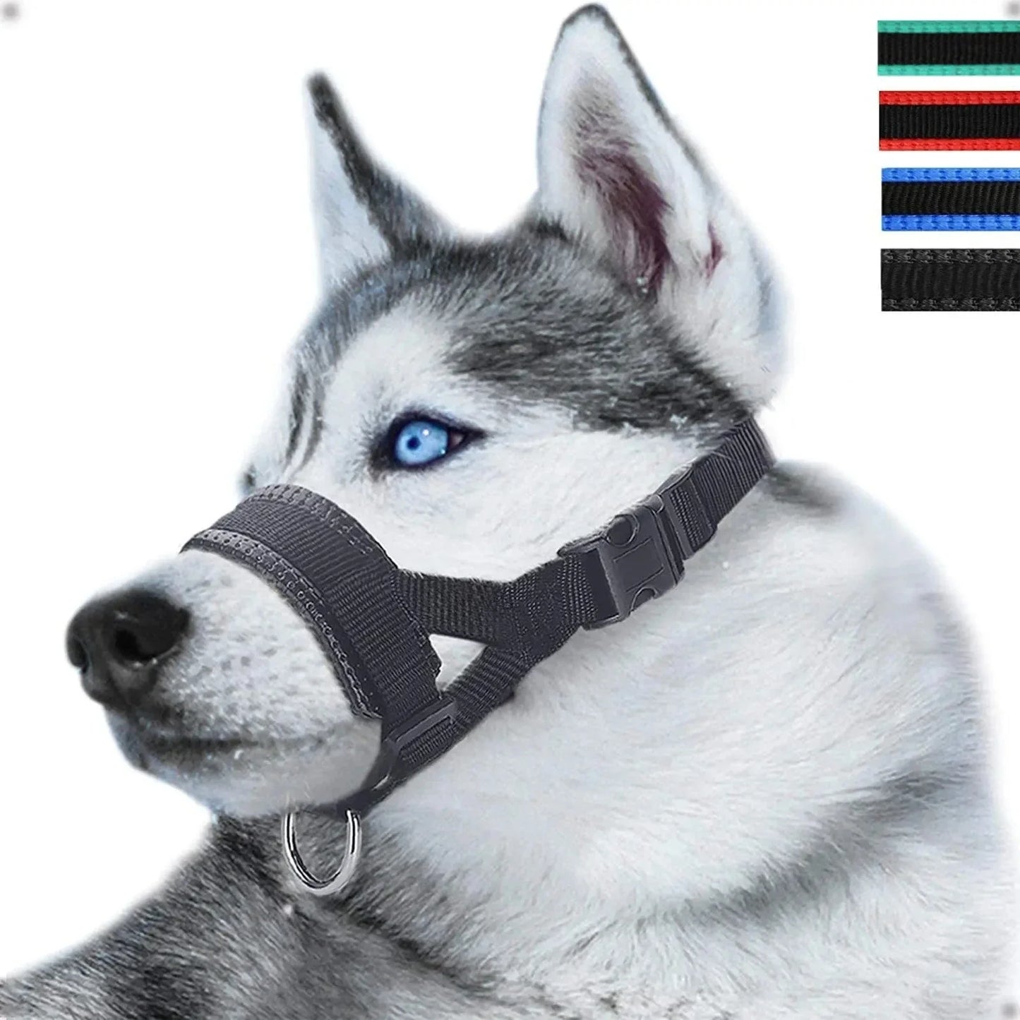 Nylon Dog Mouth Muzzle, Anti Bark, Collar, Breathable, Training Tool