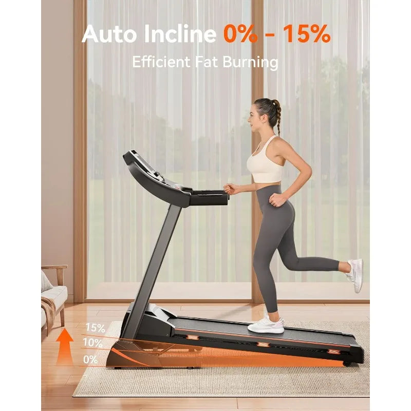 Treadmill, Auto Incline, Foldable, 300 LBS Weight Capacity