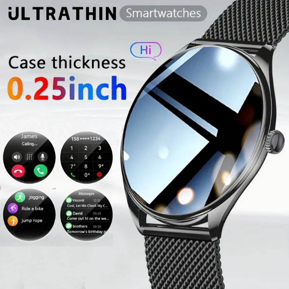 Utral Thin Women Smart Watch, Bluetooth Call, Multi-Sport Tracker, Music Player, USB Charging