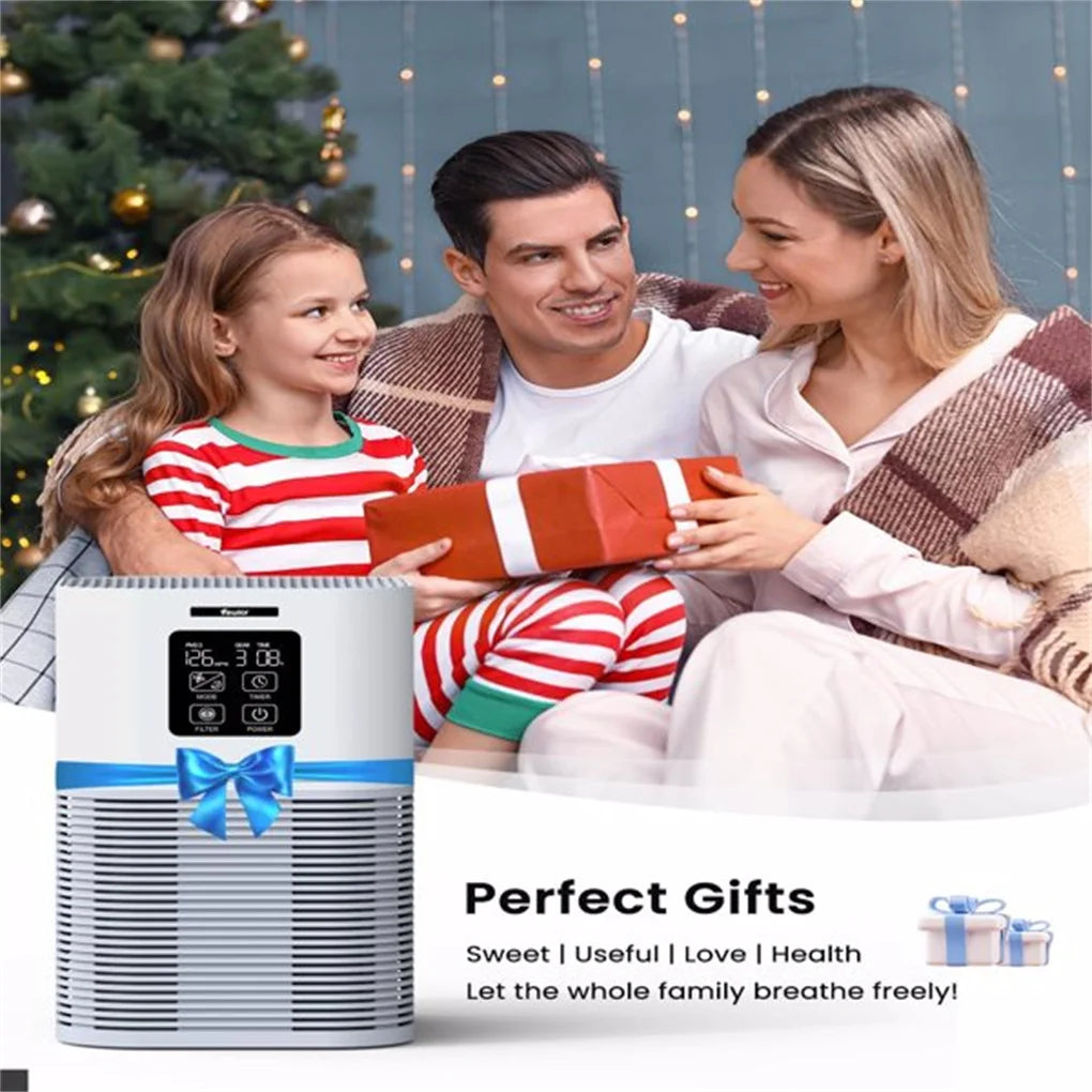 2-in-1 Air Purifier, H13 Filters, Home Allergies, Pets Hair, Odor Eliminators, Aromatherapy Diffuser, Auto Mode
