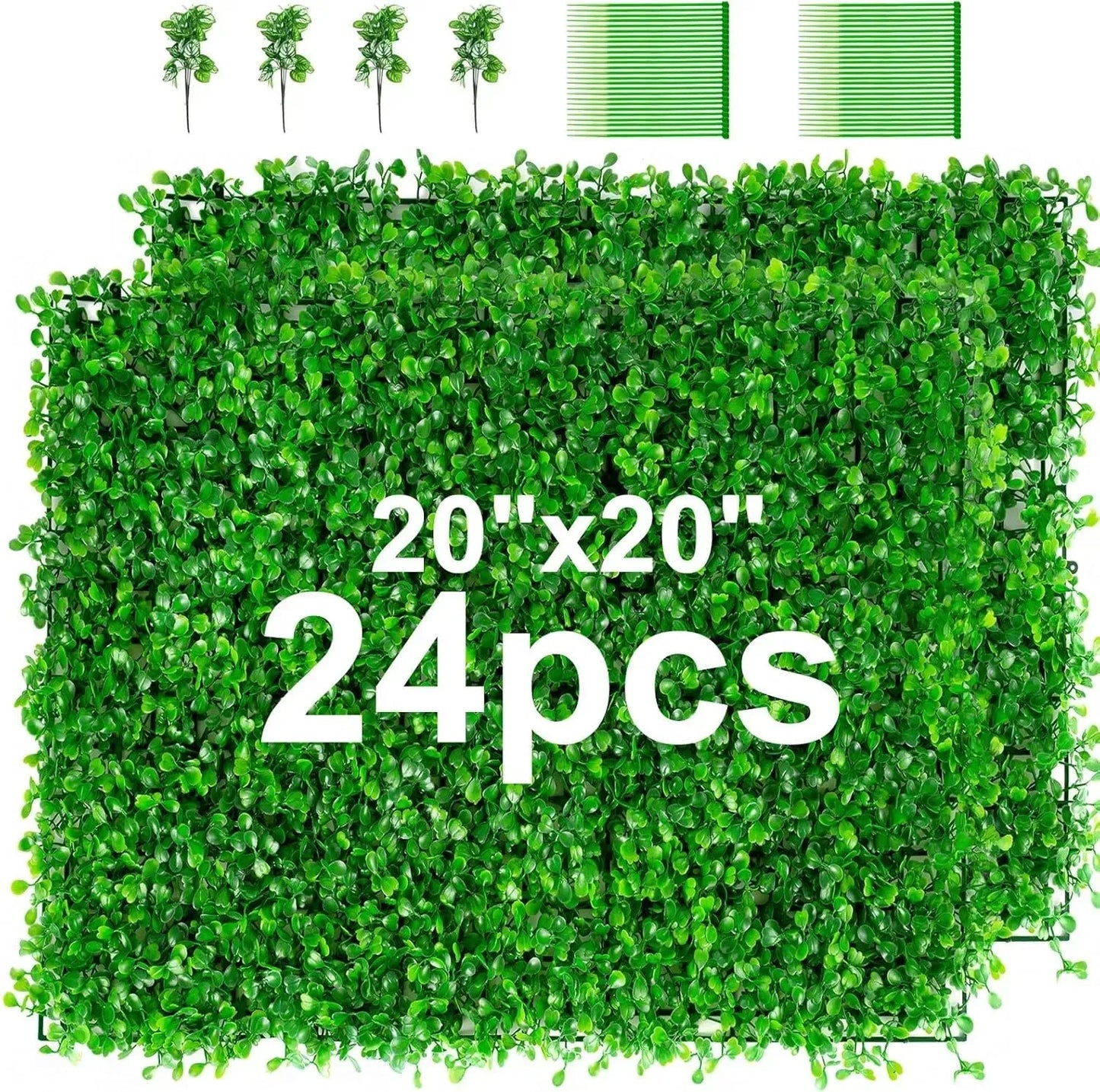 Artificial Plants Grass, Wall Panel Boxwood Hedge, Greenery Privacy, Fence Panel, Indoor