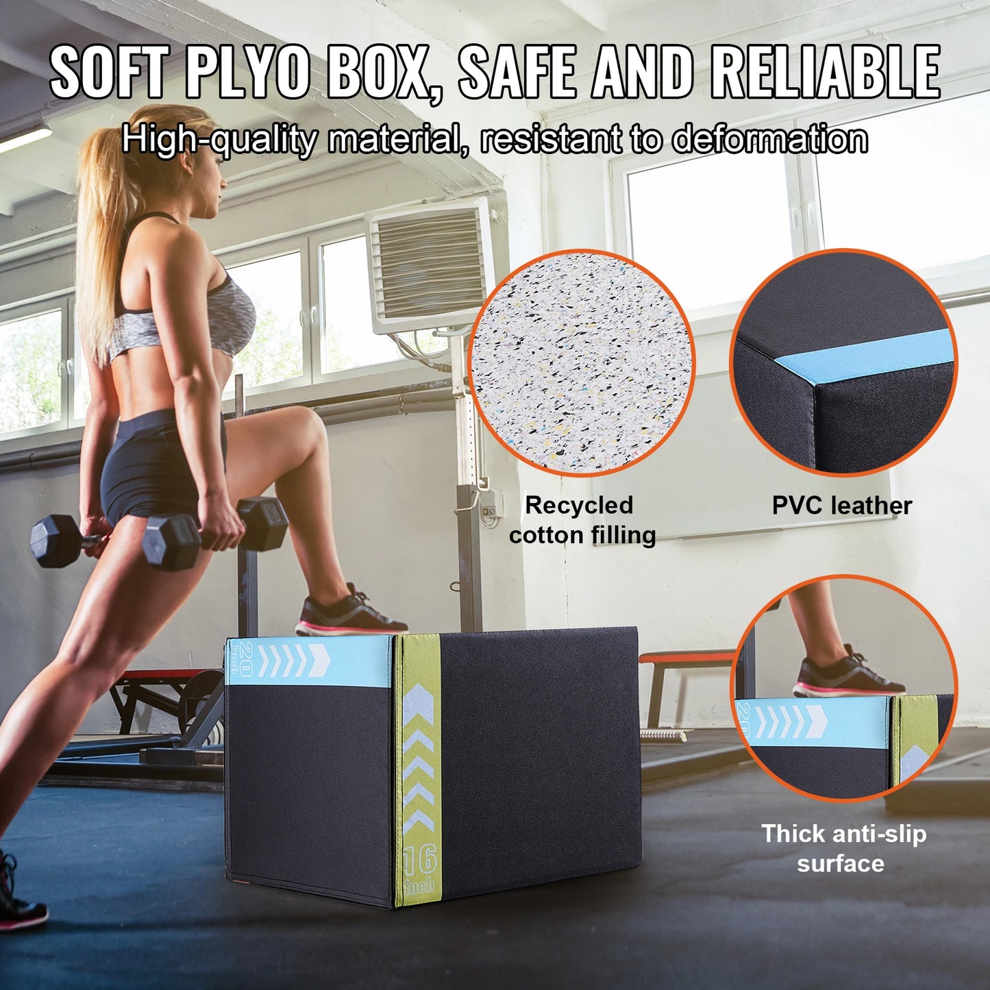 3-in-1 Plyometric Jump Box, Conditioning, Strength Training