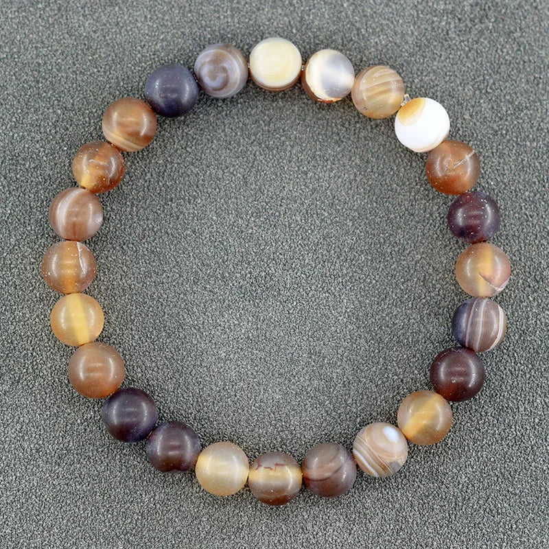 Handmade Real Natural African Stone Beads, Yoga Mala Jewelry, Green Moss Agates Beaded Bracelet