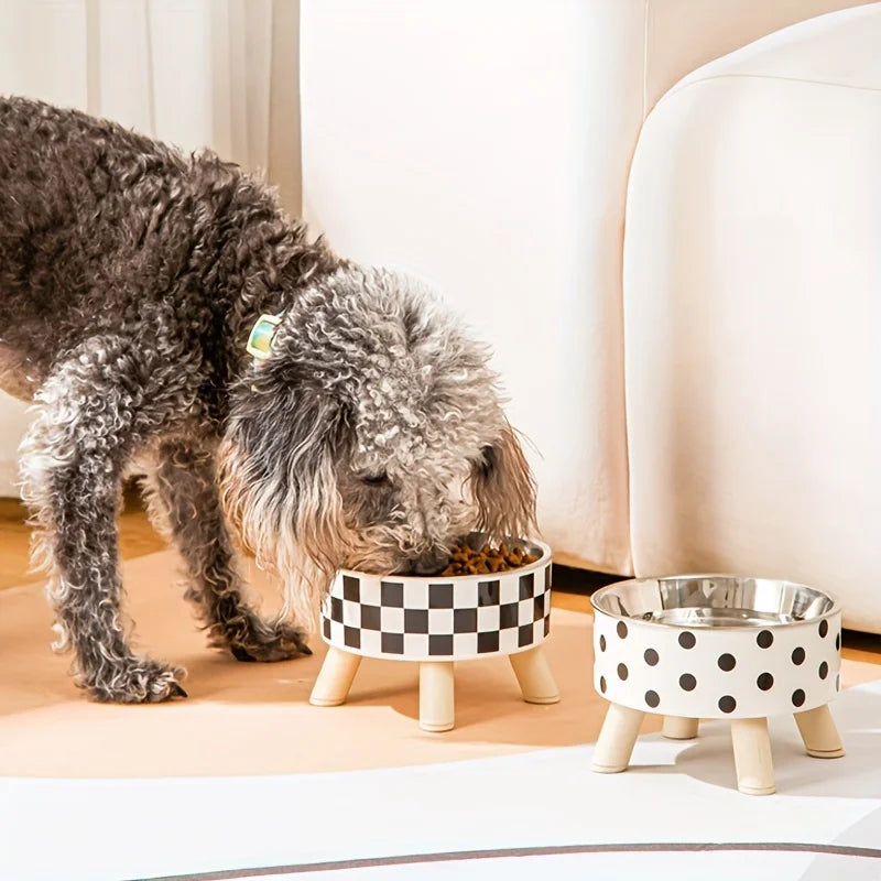 Elevated Stainless Steel Cat Bowl, Anti Slip