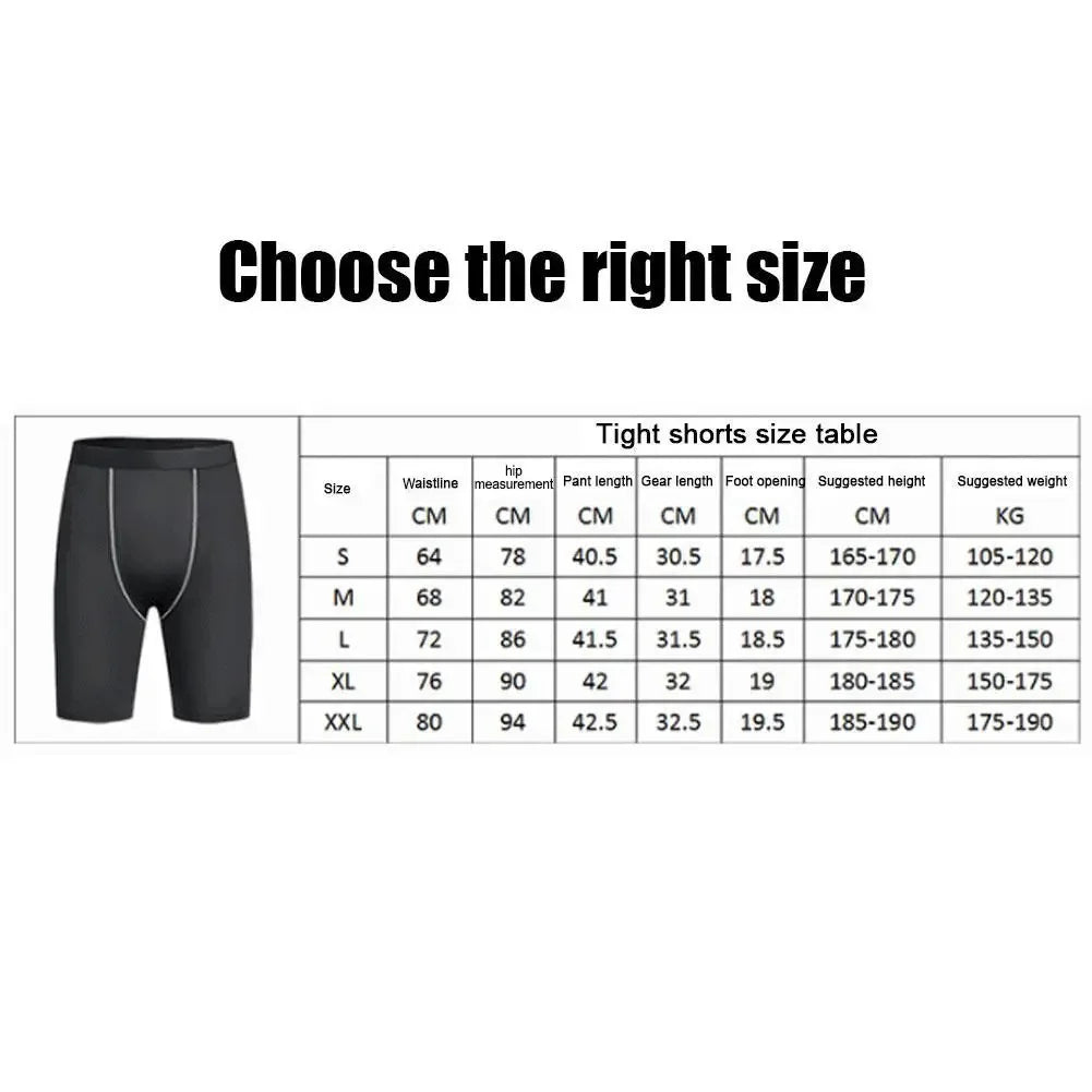 Men's Compression Short Pants With Pocket Elastic Quick Dry Breathable Stretchy Base Layer