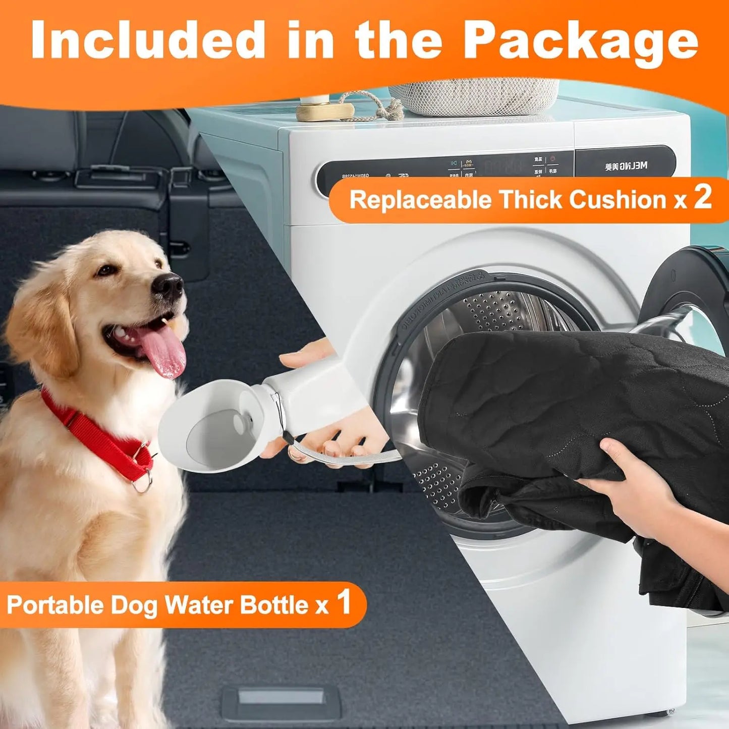 Pet Travel Accessories, Waterproof, Backseat Protector, Foldable