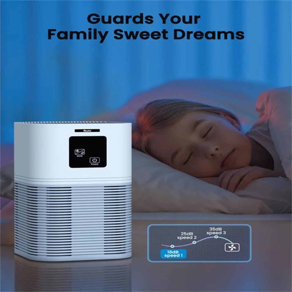 2-in-1 Air Purifier, H13 Filters, Home Allergies, Pets Hair, Odor Eliminators, Aromatherapy Diffuser, Auto Mode