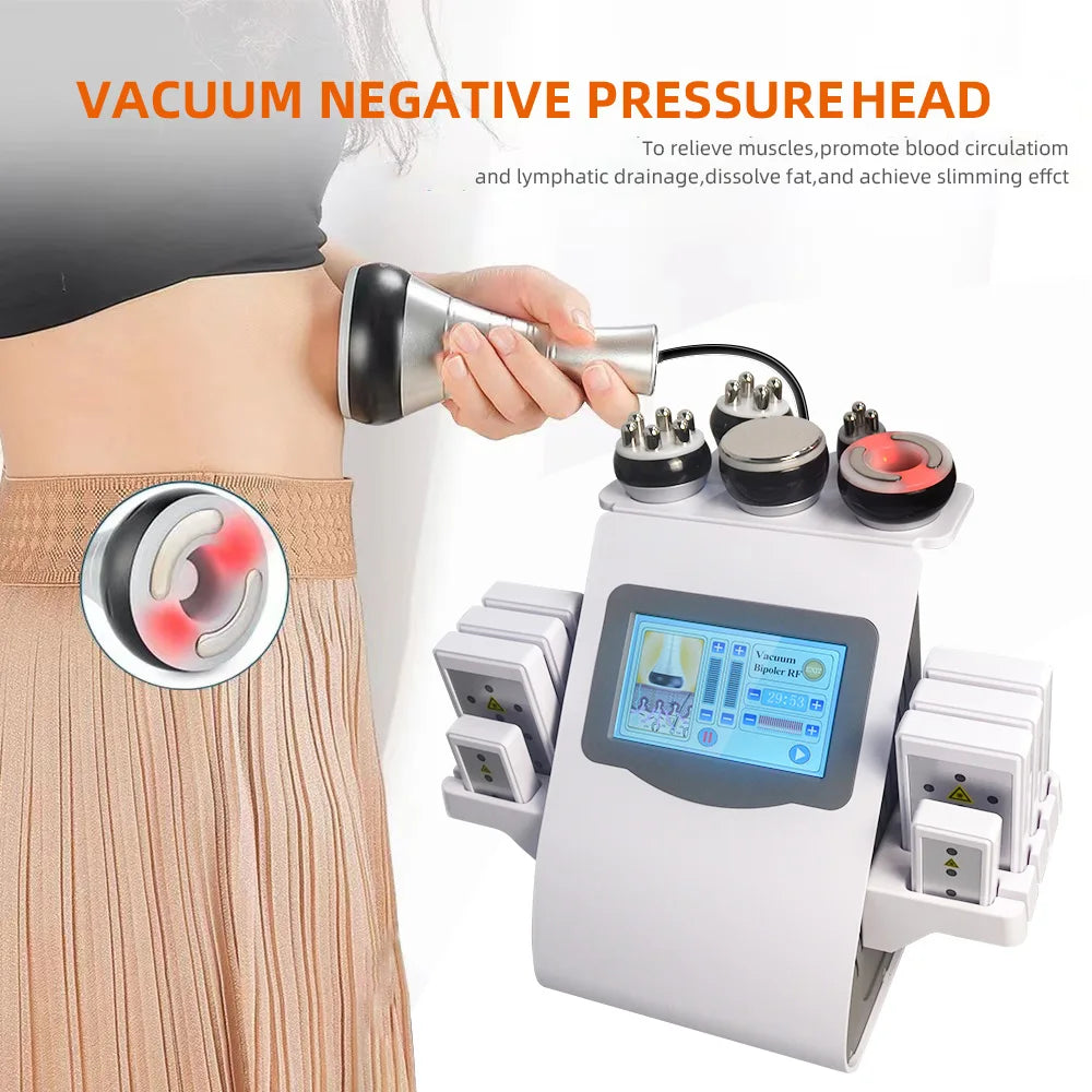 6-In-1 Ultrasonic Cavitation Machine, Weight Loss, Skin Lift/Tightening, Body Slimming/Shaping