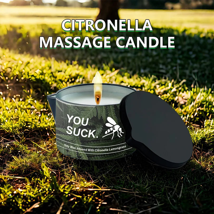 Citronella Scented, Massage Oil Candle ,Luxury Aromatherapy, SPA, Stress Relief, Skin Moisturizing