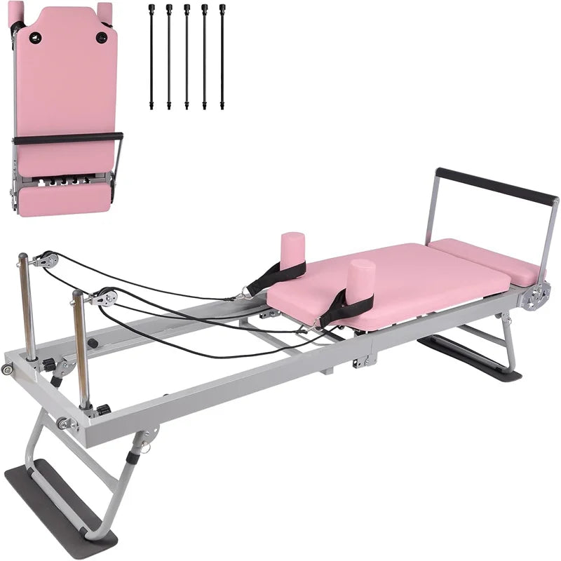 Pilates Reformer Machine 77", Foldable, Adjustable
