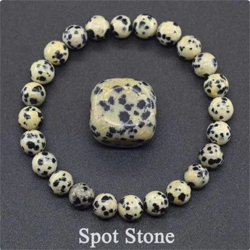Natural Stone Beads, Bracelet For Women/Men, Amethysts Crystal Quartz, Agate Tiger Eye, Elastic Bangles