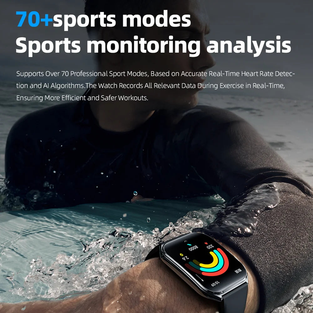Ultra-thin Durable Women Smart Watch, Sport Health Fitness, Wireless Bluetooth Call