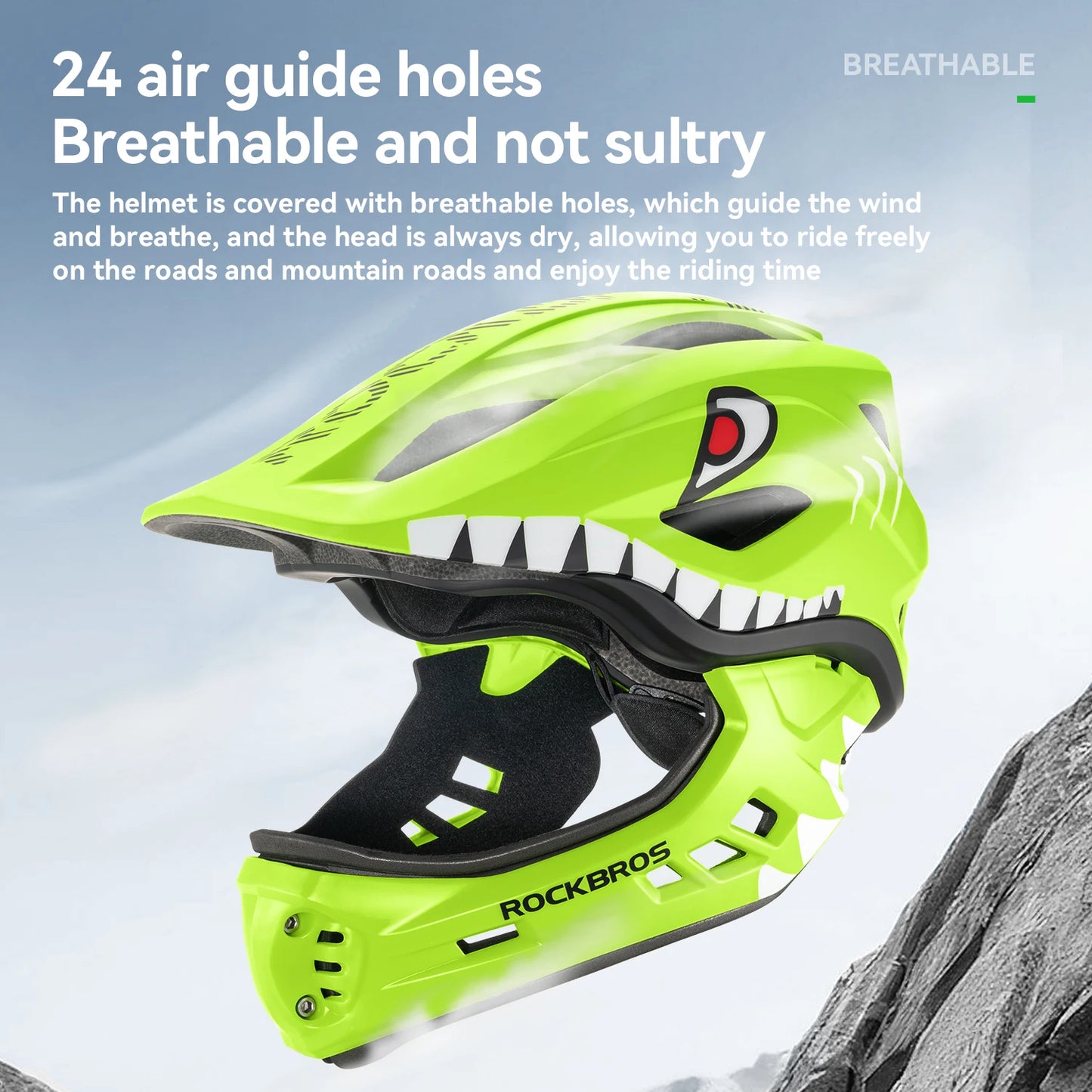 Child Cycling/Scooter Cross Helmet, Impact Resistant, Detachable Full Face