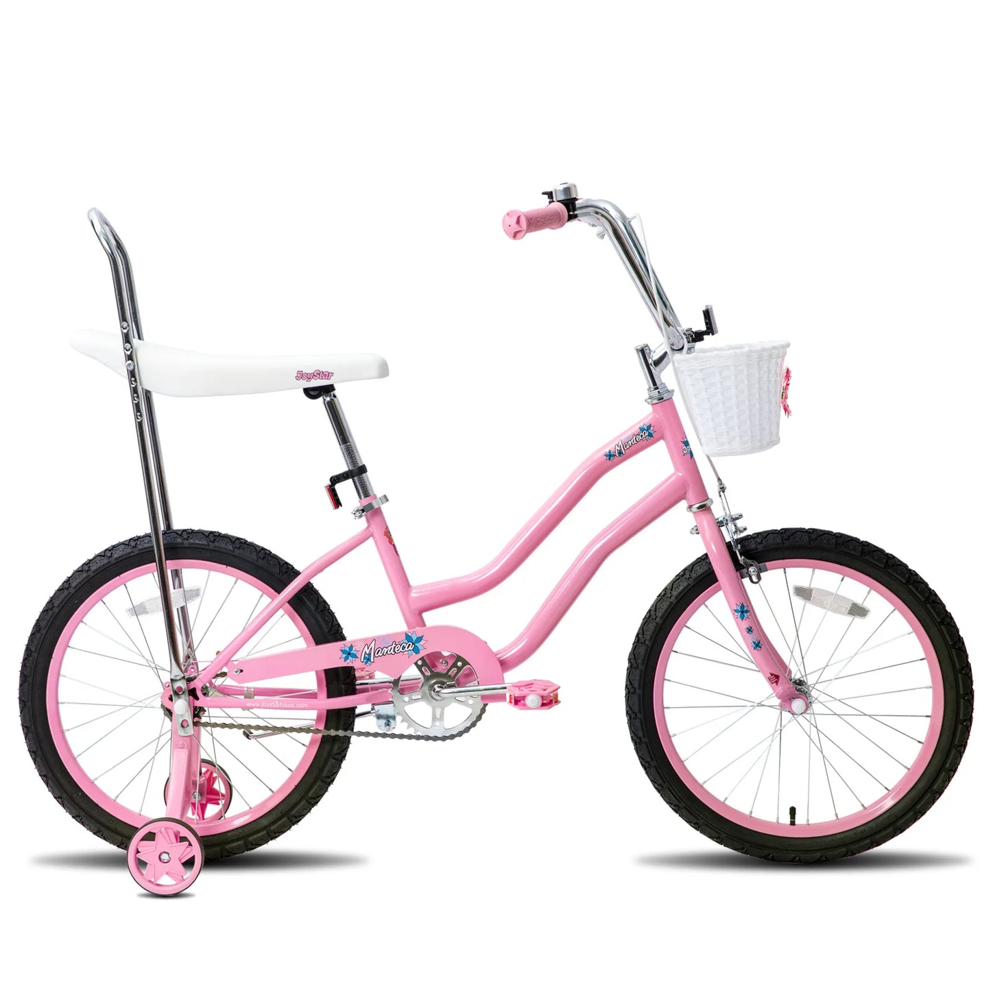 20 Inch Girls Bike, Training Wheels, Banana Seat, Handbrake, Coaster Brake