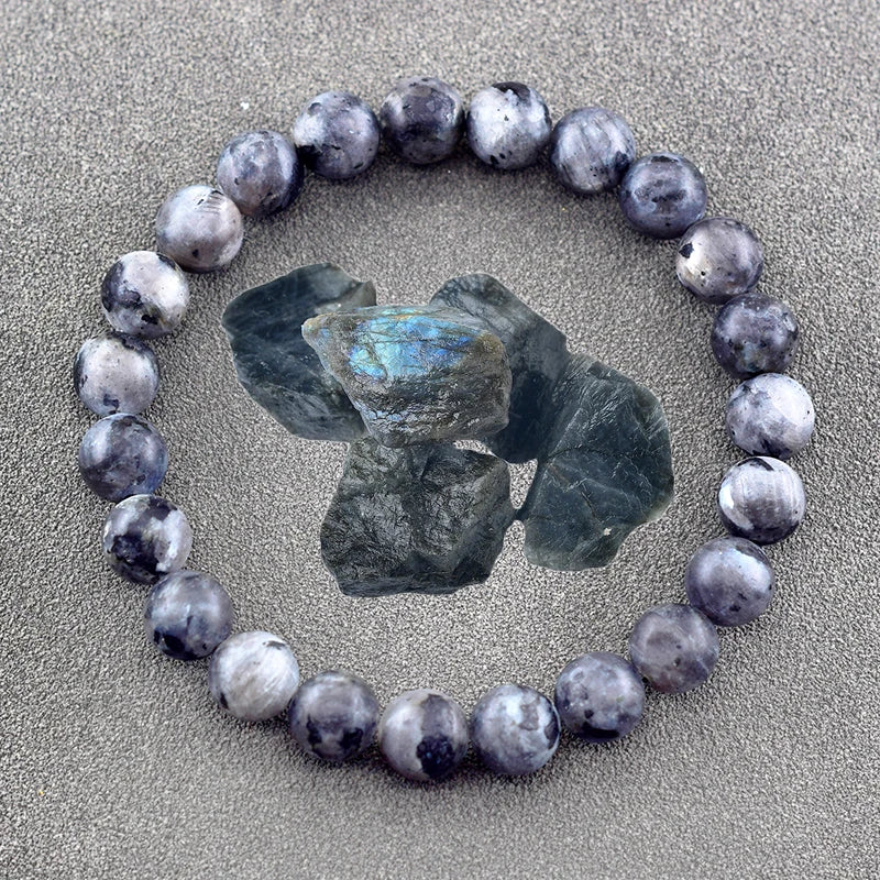 Handmade Real Natural African Stone Beads, Yoga Mala Jewelry, Green Moss Agates Beaded Bracelet