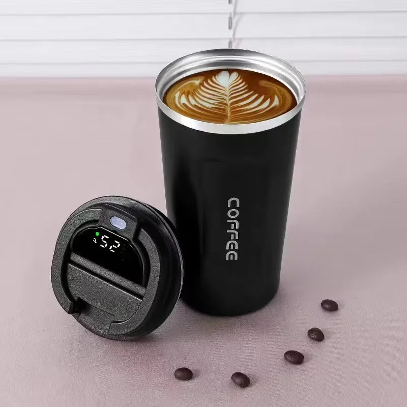 Insulated Coffee Mug Smart Temperature Display, Stainless Steel