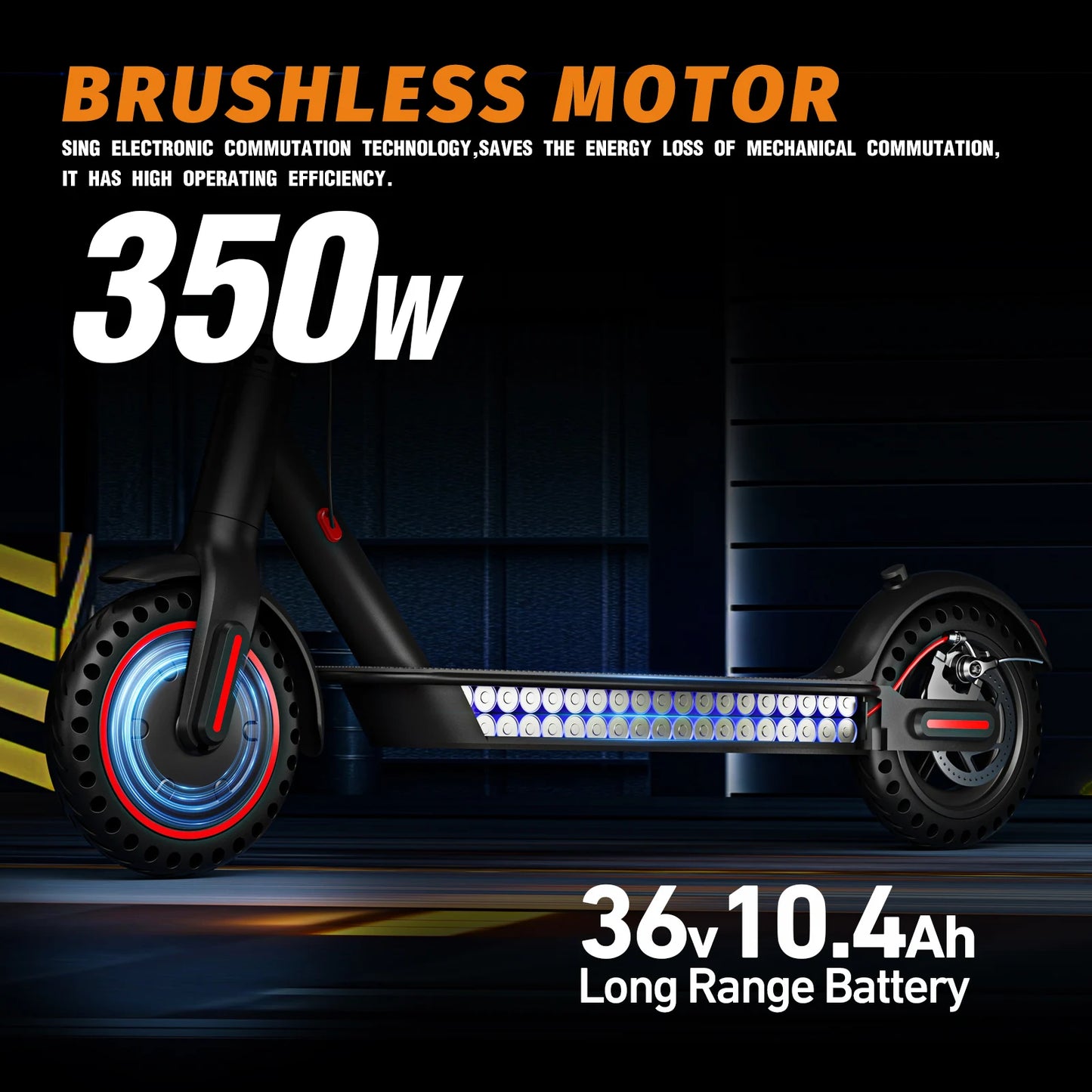 350W Foldable Electric Scooter, Adults/Teens, Explosion-Proof Tires, Dual Brake System, Lightweight