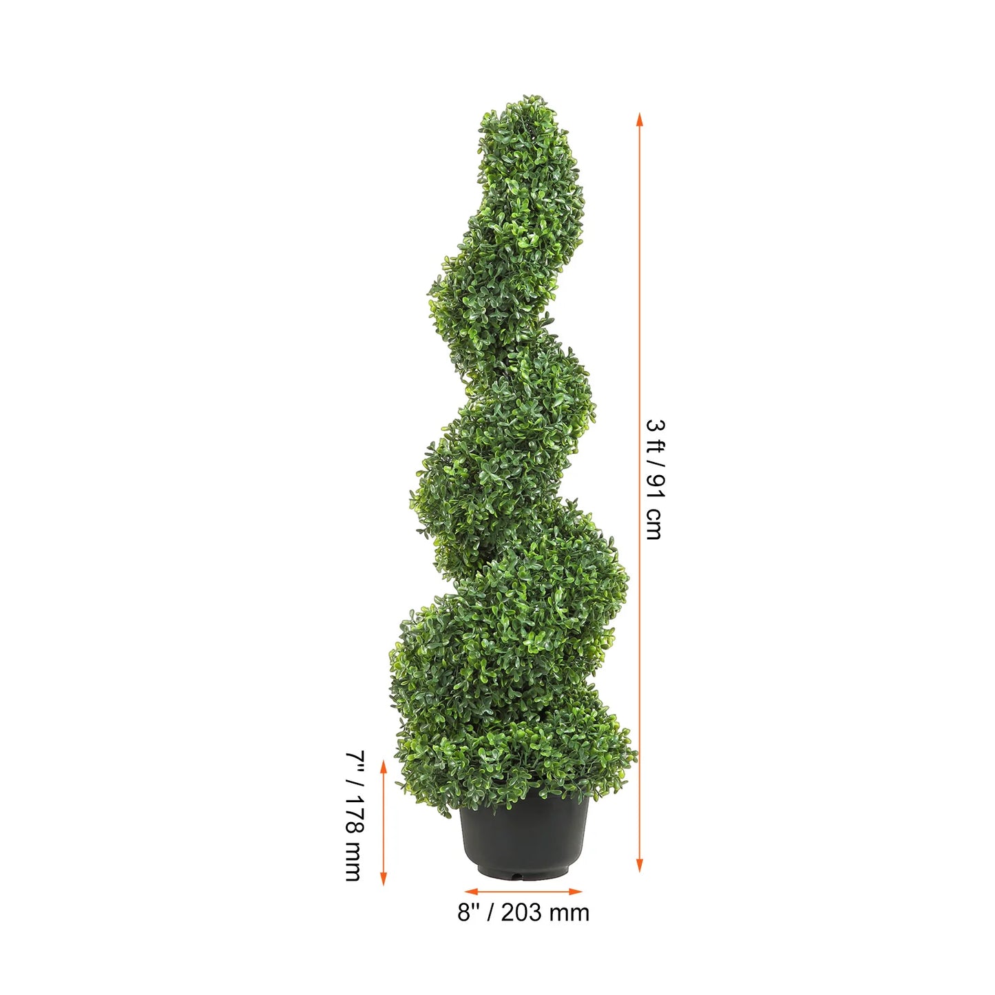 Artificial Boxwood Tower Topiary, Spiral Or Round Plant