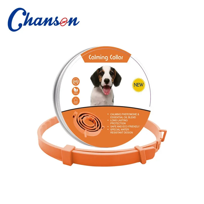 Adjustable Natural Calming Collar For Cats/Dogs, Anxiety Pheromone Reducing