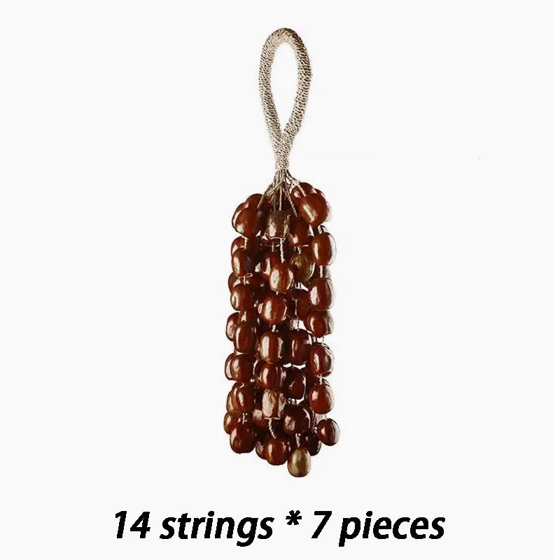 Straw Rope Hand Bell, Meditation/Yoga, Healing, Natural Fruit Shells, Wind Chimes