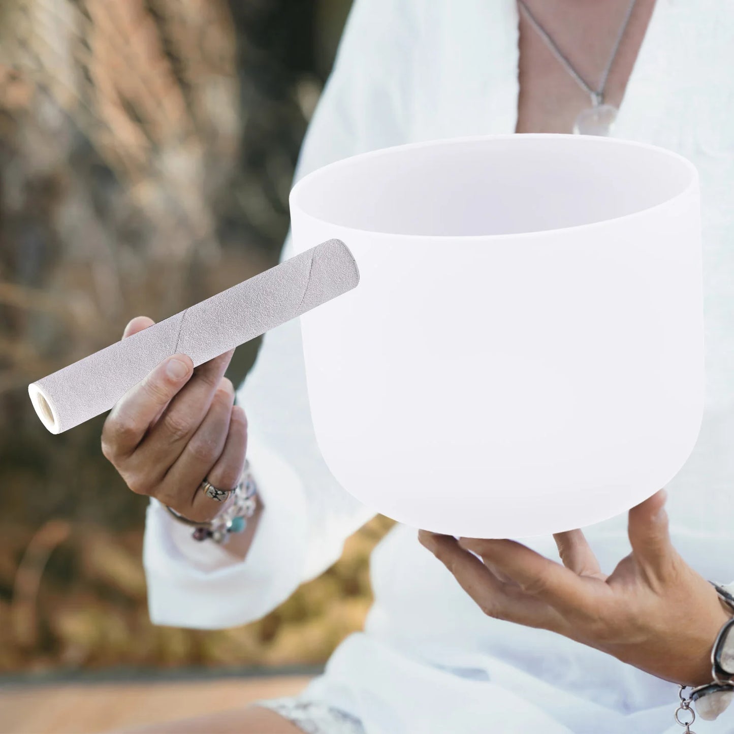 White Crystal Singing Bowl, Meditate