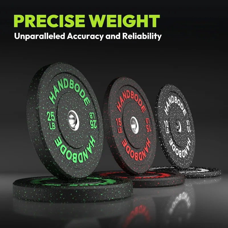 2-Inch Bumper Plates High Bounce, Weight Plate Set 45/100/160/190/260/300lb