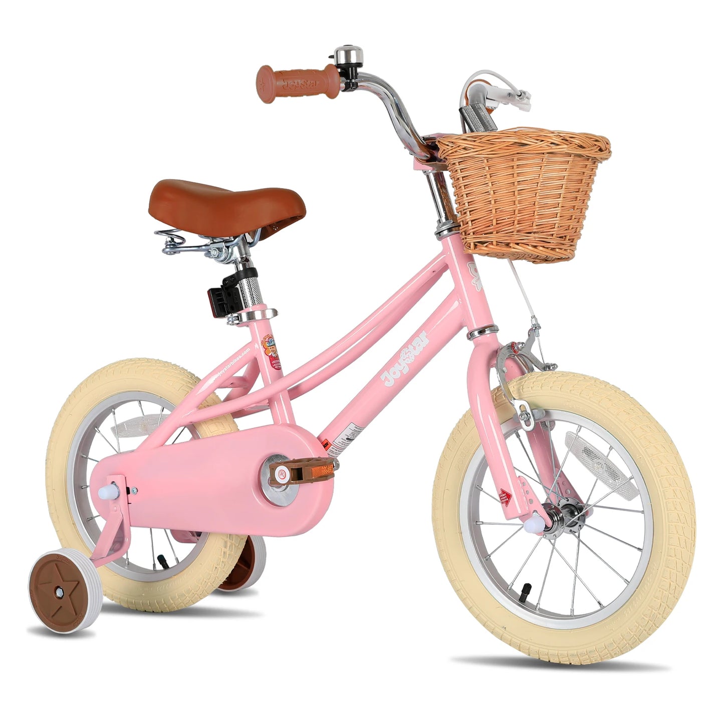 Girl's Bike for Ages 2-12, 12" 14" 16" 20", Training Wheels, Basket & Kickstand, Retro Style