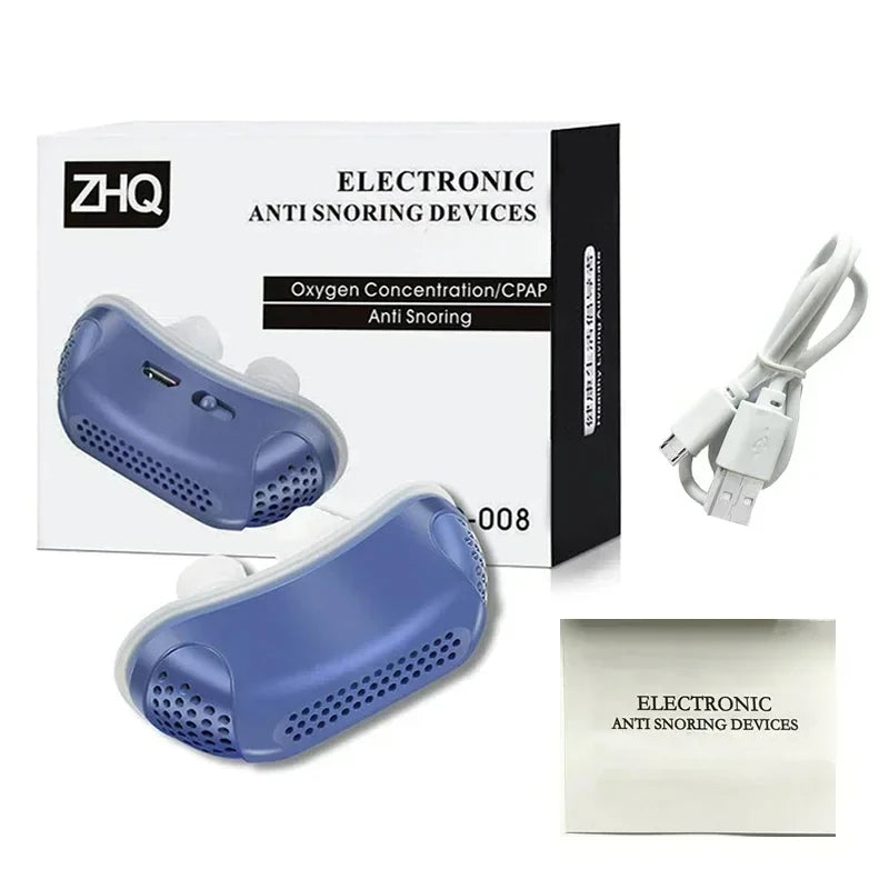 Electric Anti Snore Device, Nose Clip, Sleep Aid, Better Breath Aid, Sleeping Ventilator