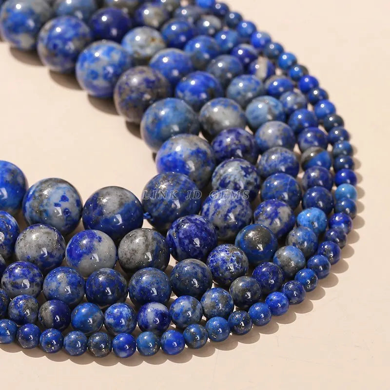 Natural Stone, Lapis Lazuli Round Loose Beads For Jewelry Making