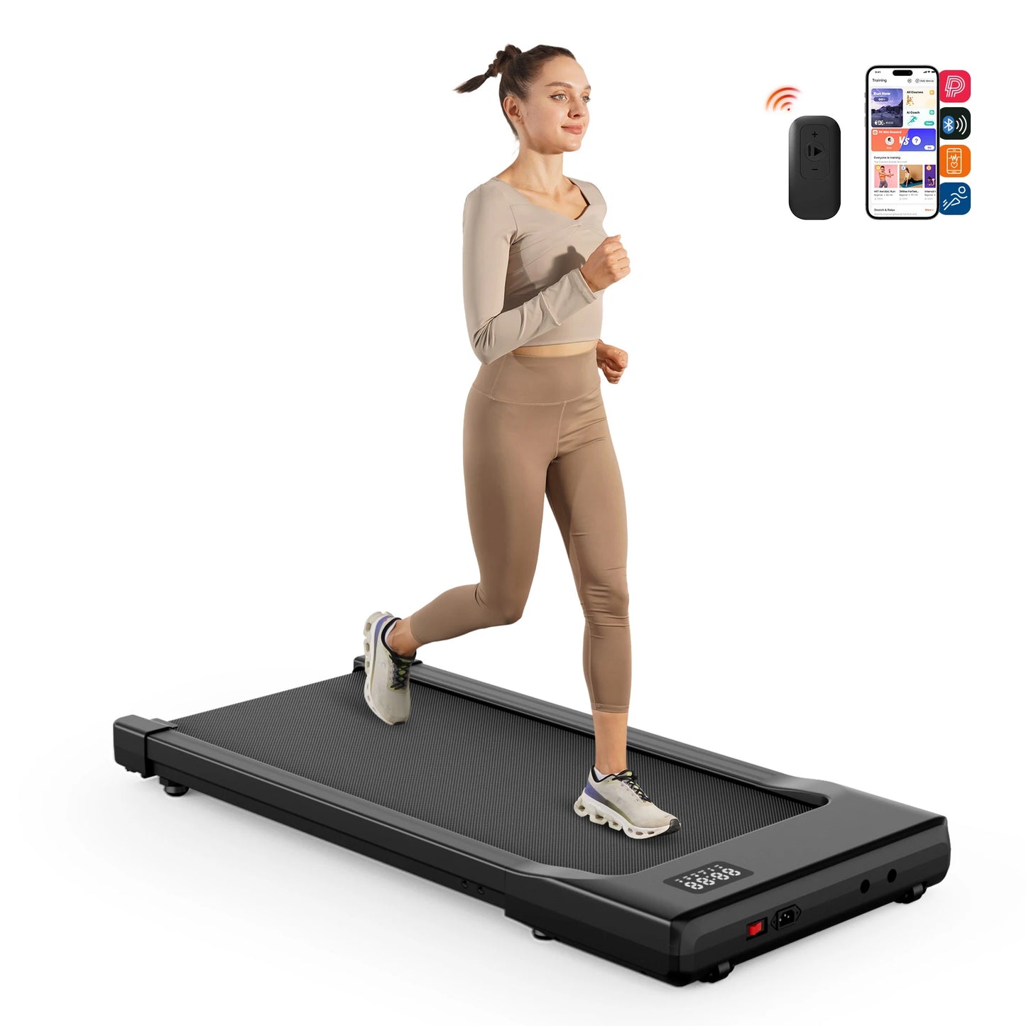 Walking Pad, Under Desk, Treadmill, Portable, Remote Control LED Display