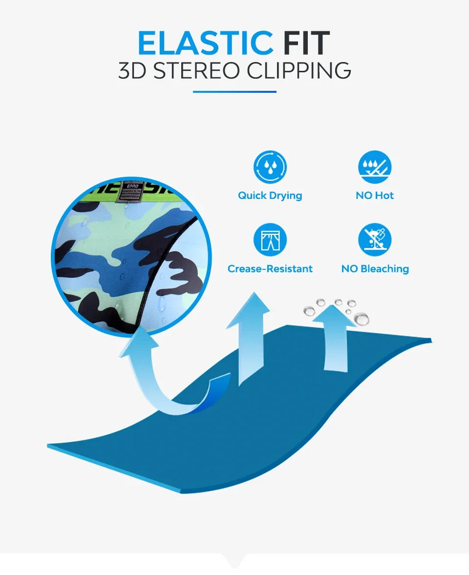 Compression Shorts Men 3D Print Camouflage Bodybuilding Tights Muscle Sport Elastic Running Shorts