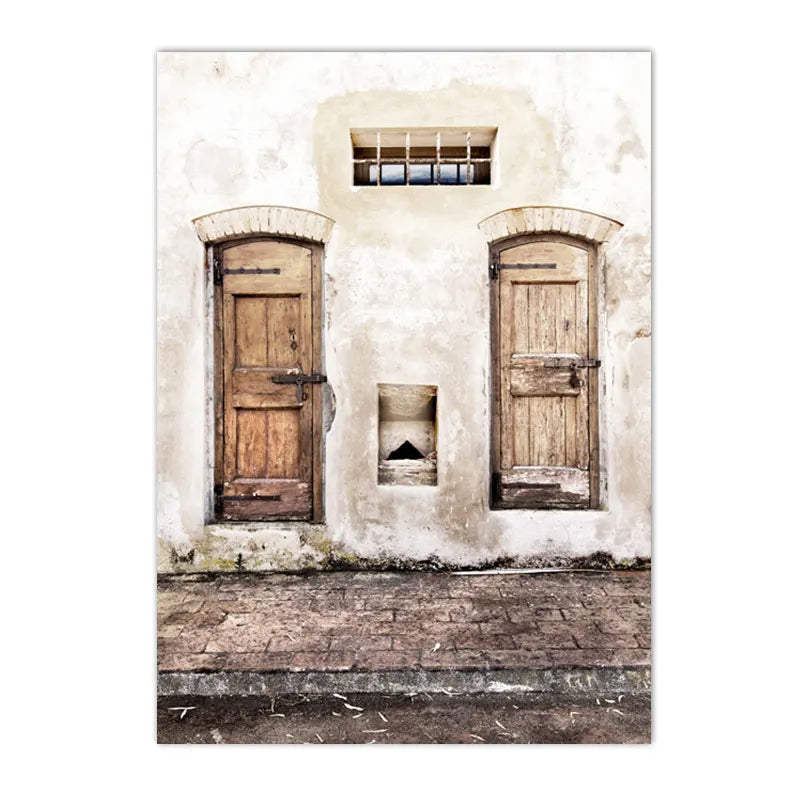Spanish Italy Puglia Architecture Posters, Canvas Painting, Green Leaves, Indoor Plants, Wall Art Print Pictures