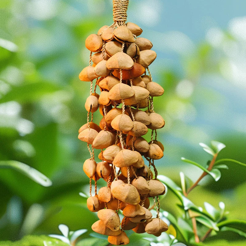 Straw Rope Hand Bell, Meditation/Yoga, Healing, Natural Fruit Shells, Wind Chimes
