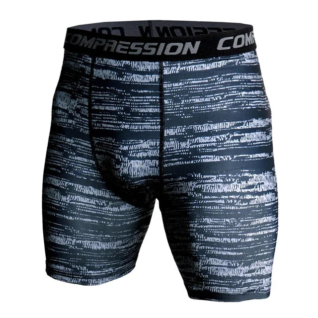 Compression Shorts Men 3D Print Camouflage Bodybuilding Tights Muscle Sport Elastic Running Shorts