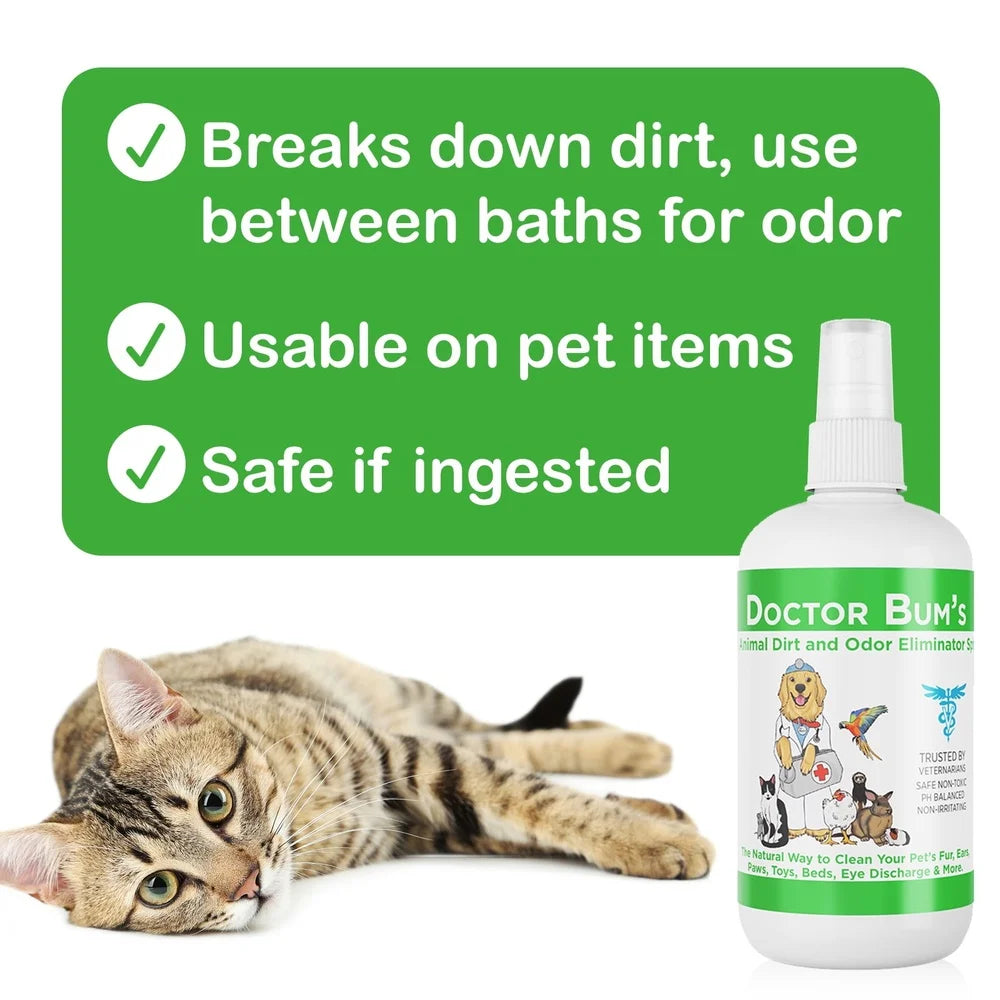 All Natural Pet Odor Eliminator, Spray, Gentle Cleanser, Removes Dirt/Dander/Grime