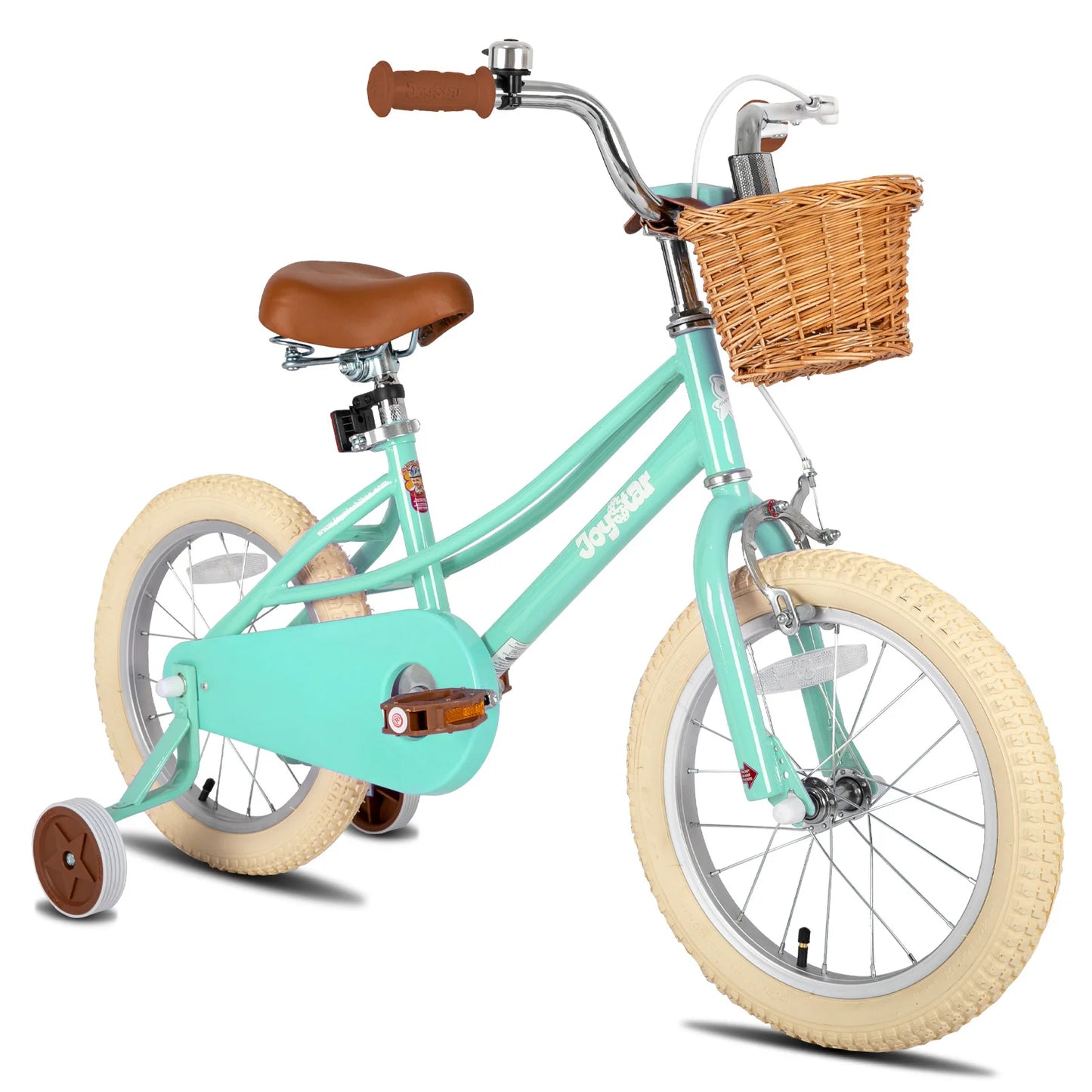 Girl's Bike for Ages 2-12, 12" 14" 16" 20", Training Wheels, Basket & Kickstand, Retro Style