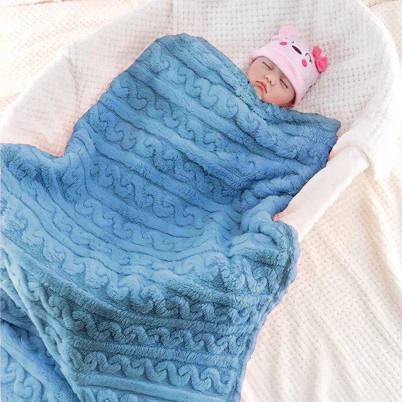 Baby Plush Blanket, Swaddle, Super Soft, Cozy