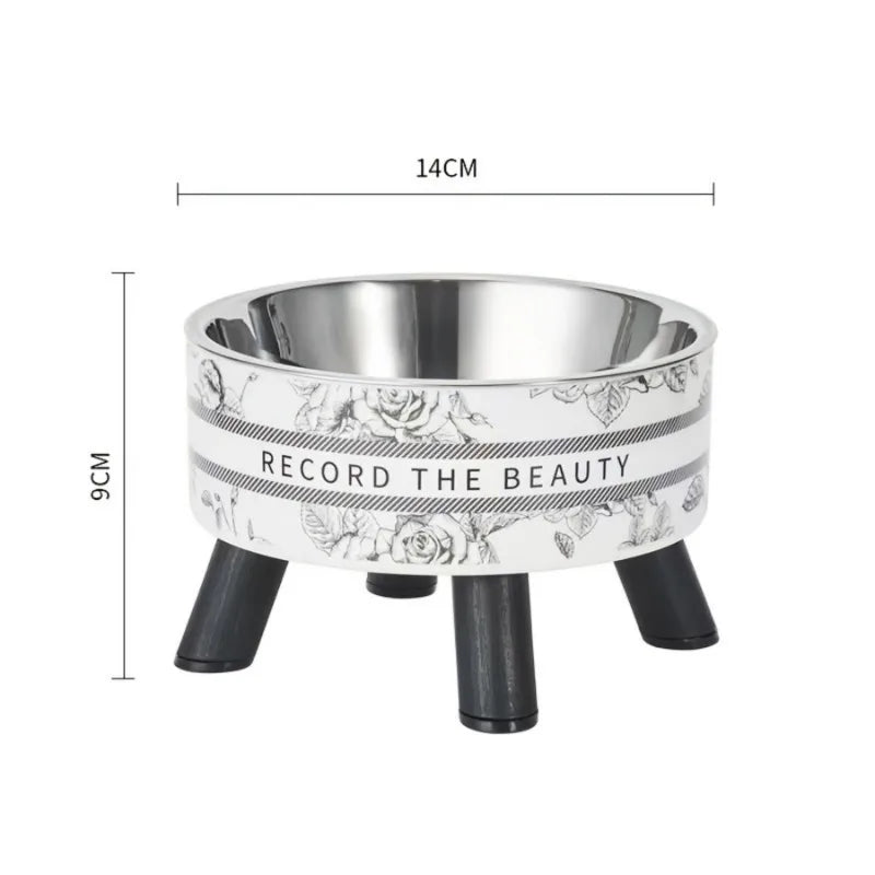 Elevated Stainless Steel Cat Bowl, Anti Slip