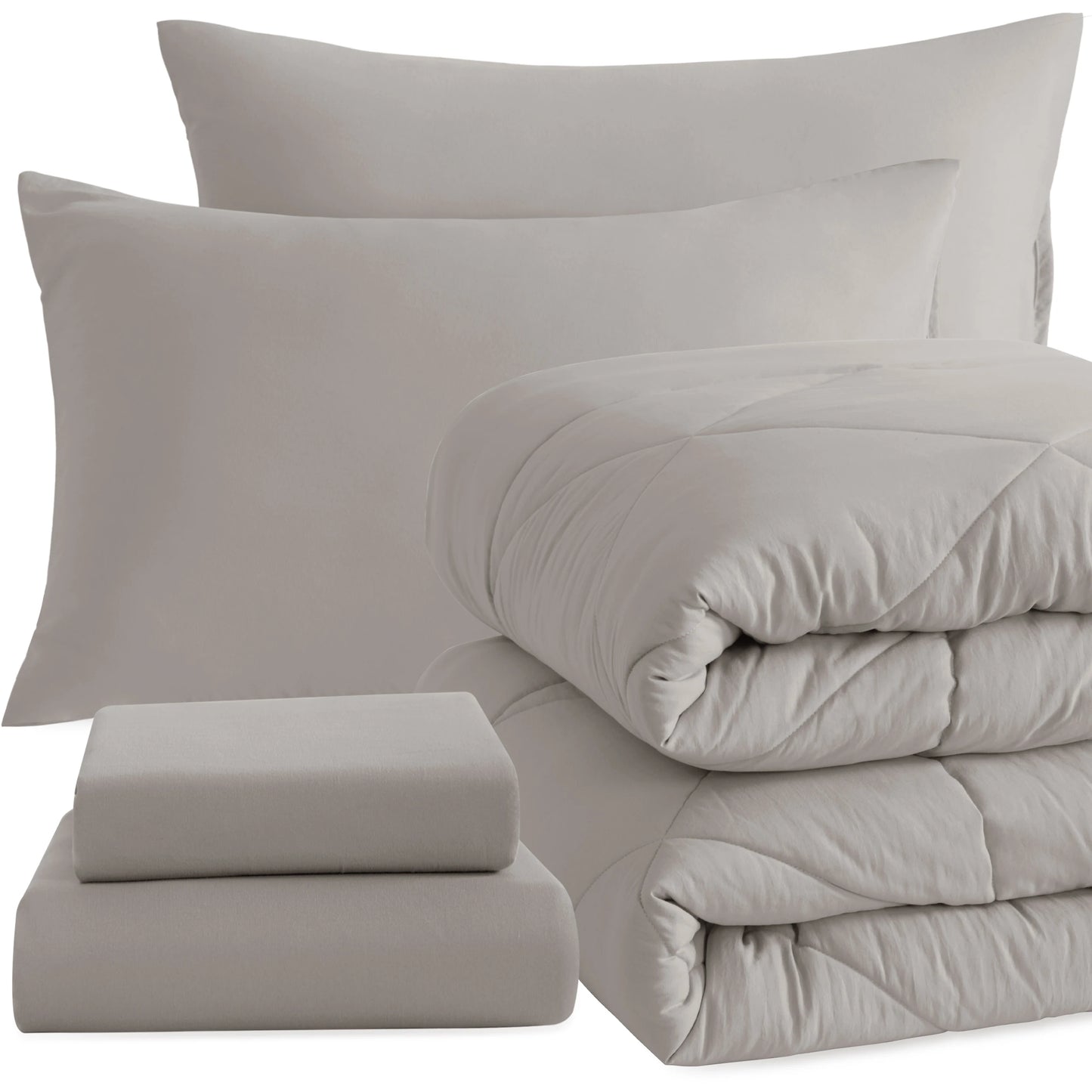 5 Piece Twin Bedding Comforter Set, Breathable Bed in a Bag, Includes Comforter, Fitted Sheet, Top Sheet and Pillowcases