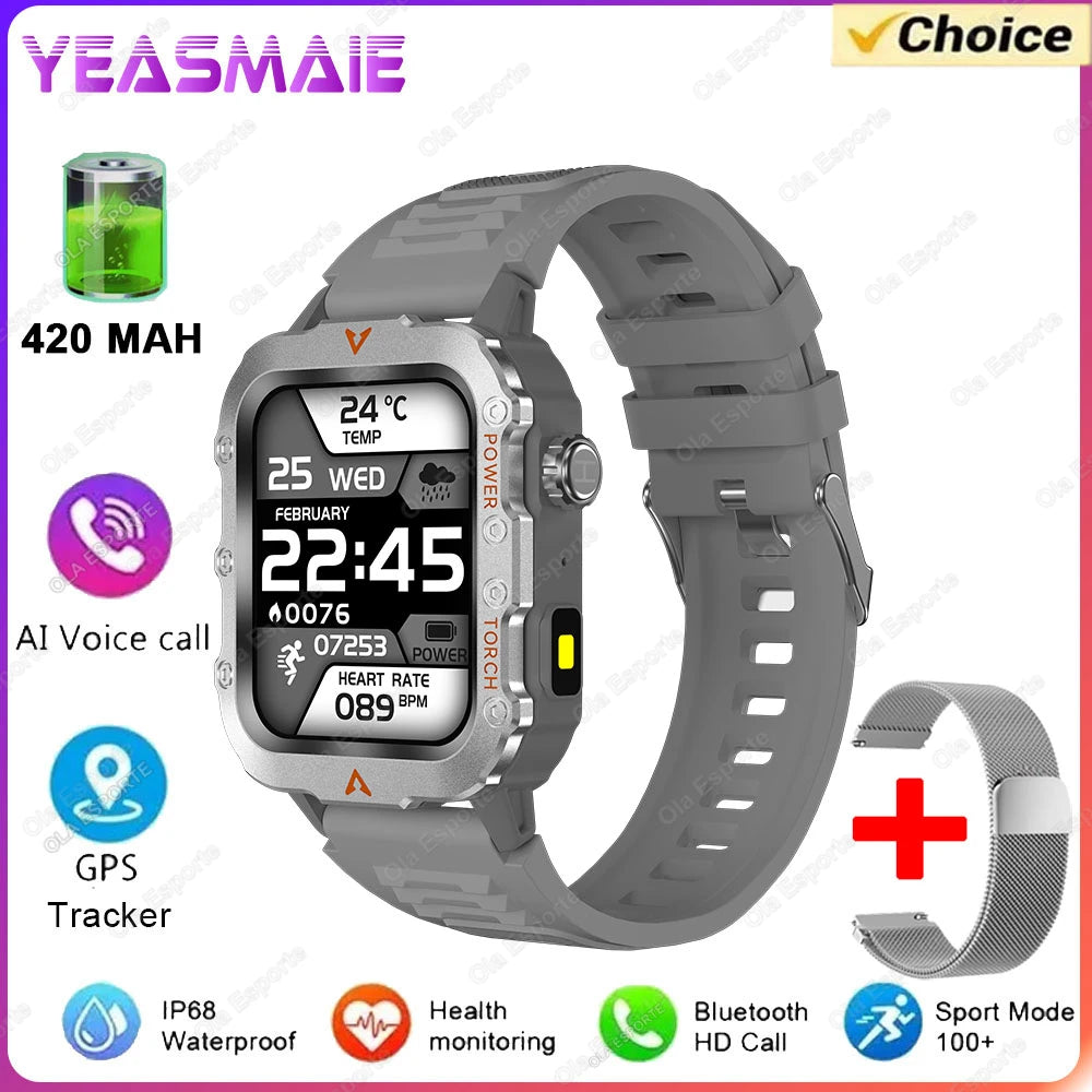 Outdoor Sport Smart Watch with Led Lighting, Men/Women, Fitness Track ECG+PGG