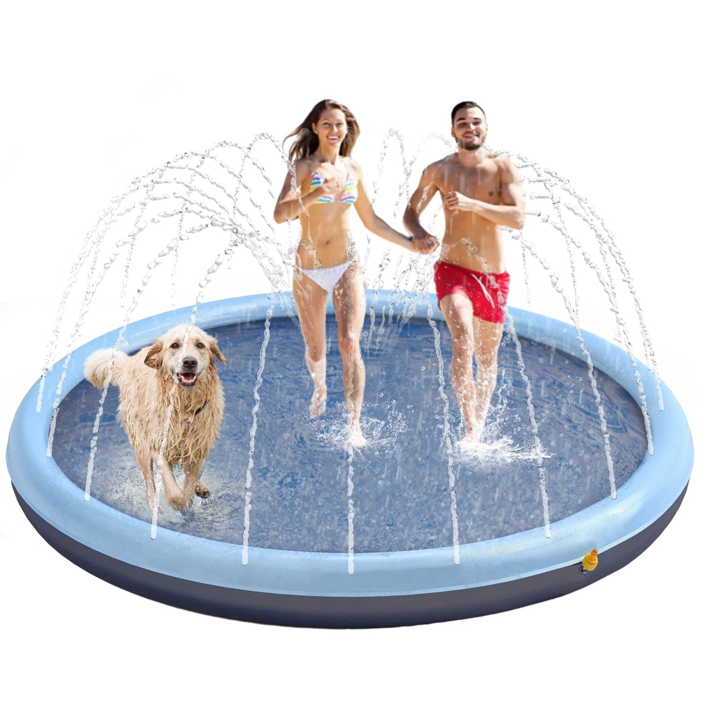 Non-Slip Sprinkler Pool for Pets