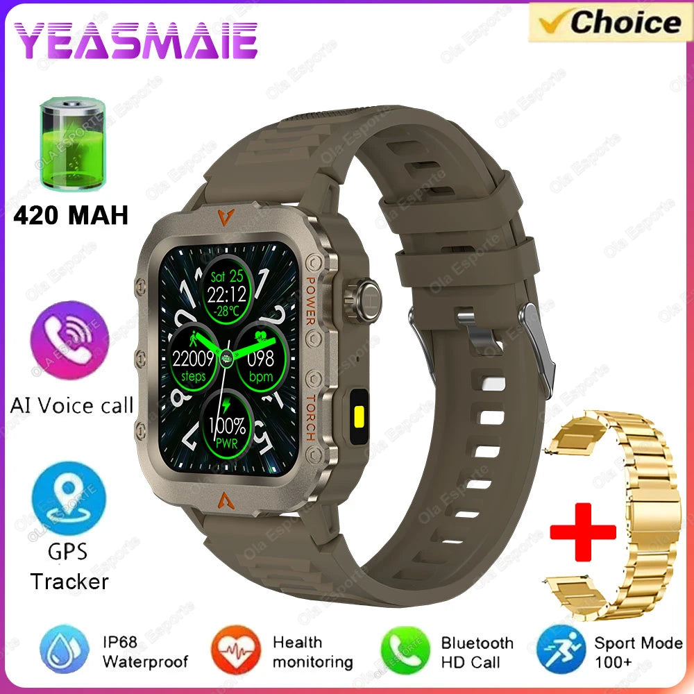 Outdoor Sport Smart Watch with Led Lighting, Men/Women, Fitness Track ECG+PGG