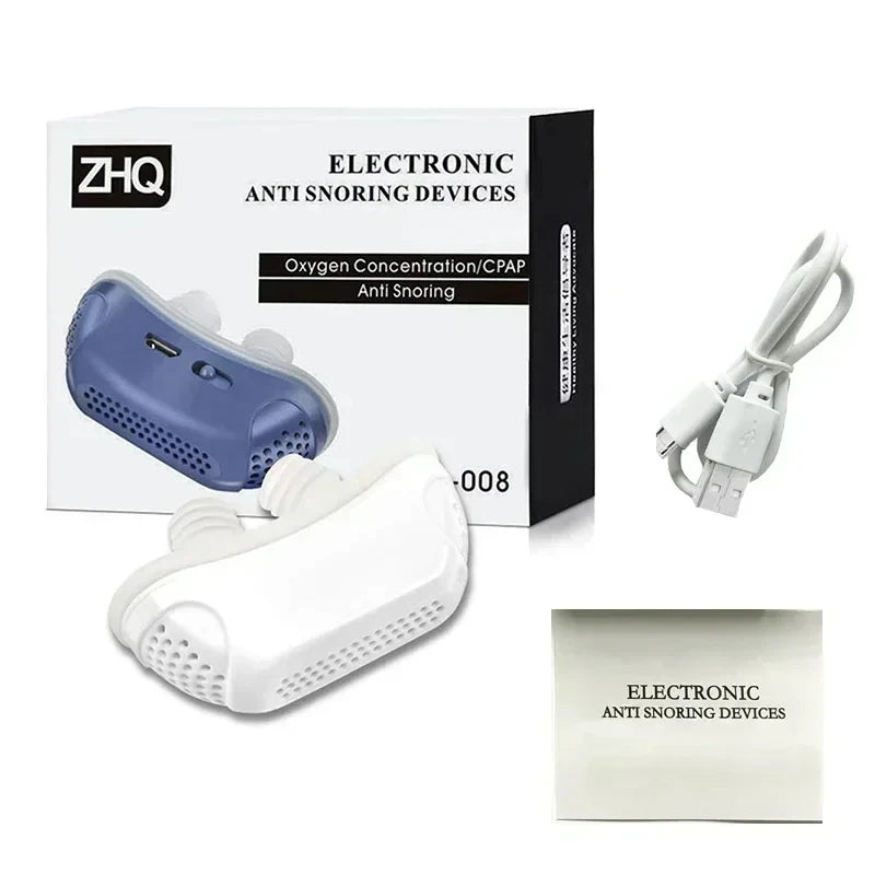Electric Anti Snore Device, Nose Clip, Sleep Aid, Better Breath Aid, Sleeping Ventilator